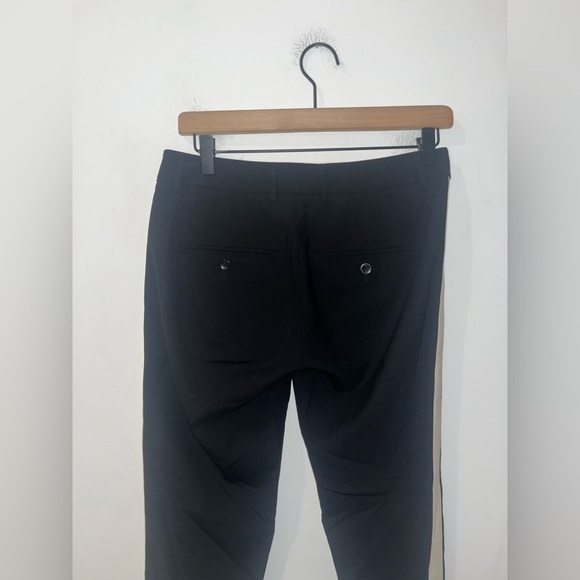 VINCE Strapping Trousers Black Low Rise Pants White Racer Stripe Size 0 - Picture 8 of 15